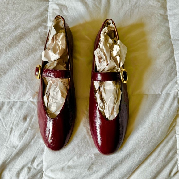 MADEWELL The Remy Crinkle Patent Leather Mary Jane Flats - Deep Plum Size 10.5 - Picture 6 of 9